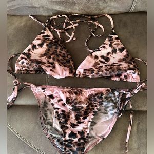 Sexy animal print string bikini